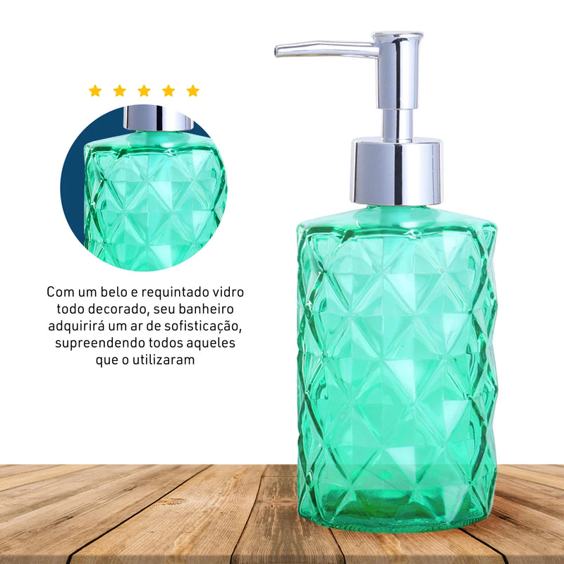 Porta-sabonete líquido de Luxo colorido de vidro 330ml