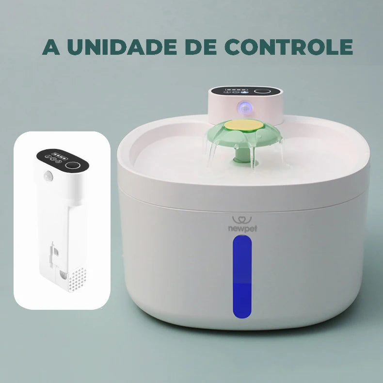 Fonte de água sem fio para gatos e cachorros, bebedouro com sensor automático